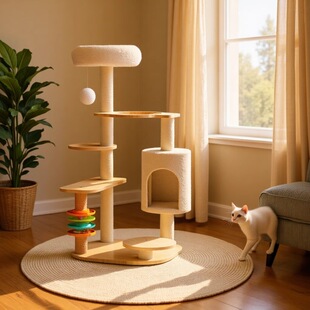 Cat Villa Home Indoor Cat Nest Extra Large Space Capsule Cat Climbing Frame Pet Cat Luxury Cat House Cat Climbing Frame Toy