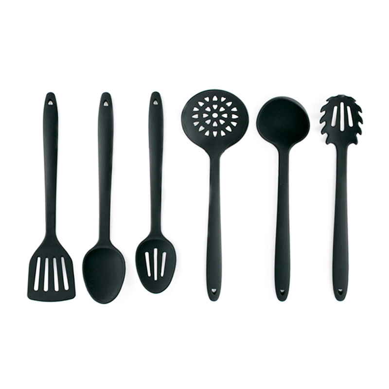 深圳厂家食品级硅胶厨具不粘锅漏铲漏勺汤烹饪6件套厨房用品工具