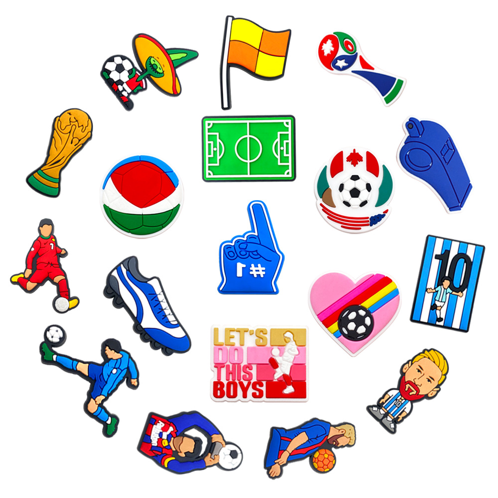 Soccer Shoes Charms High-end Pvc Rubber Accessories For Clogs_voghion.com