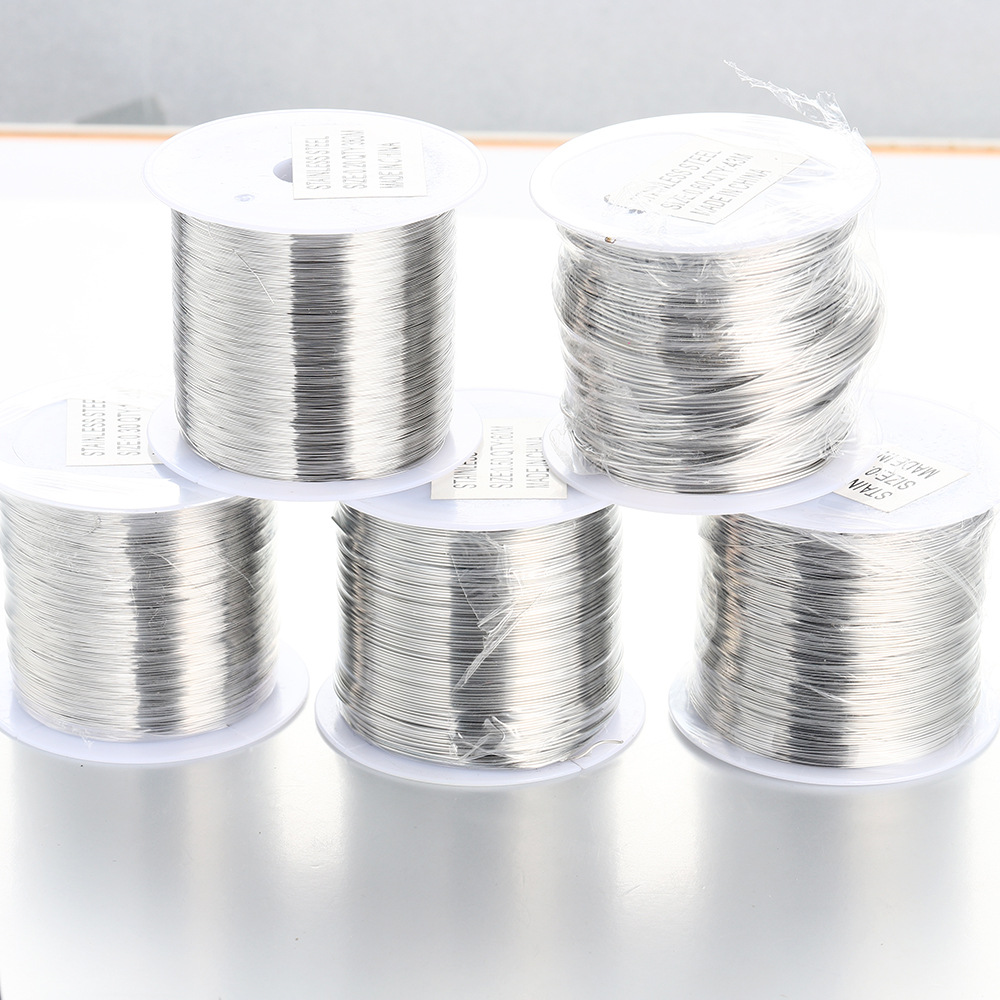 不锈钢钢丝线diy串珠材料钢丝绳大卷0.2mm0.6mm线材不氧化钢丝线