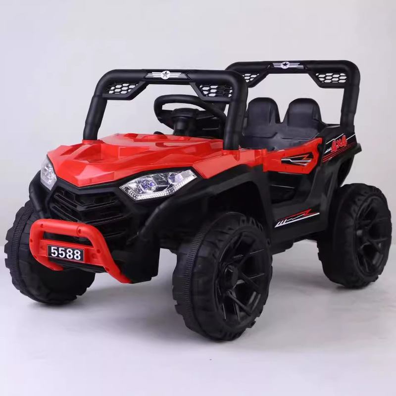 Children's Electric Off-Road Vehicle, Four-Wheel Drive, Can Accommodate Adults and Children, Two-Seater with Remote Control Toy Baby Car