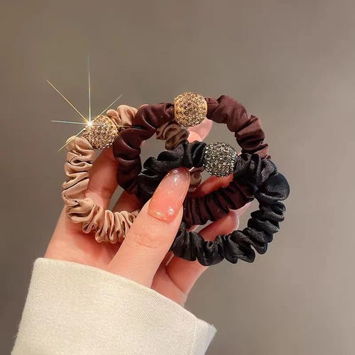Large intestine hair ring for women with simple temperament and ponytail rubber band Korea  new high elastic head rope leather set hair accessories