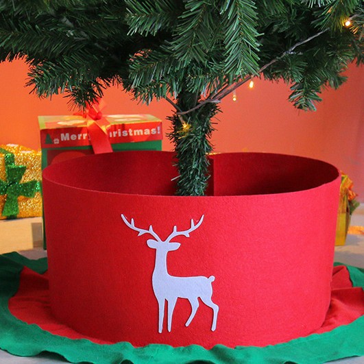 Decoración transfronteriza de Navidad árbol de Navidad vestido blanco PP cedro árbol de Navidad debajo de la valla de la falda del árbol de Navidad