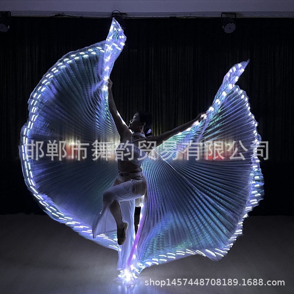 Accesorios de espectáculo de escenario danza alas de hadas iluminadas LED fiesta cosplay luz blanca fábrica directa