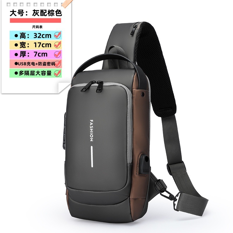 Bolso bandolera de moda de cercanías recién inaugurado, bolso de mensajero, bolso de hombre, habilidades de conducción, bolso de trabajo, bolso de mensajero, bolso de pecho para hombre