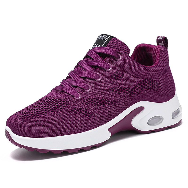 Zapatos de mujer transfronterizos TEMU zapatos de tamaño grande para mujeres zapatos de running air-coated casuales zapatos de malla transpirables zapatos air-coated zapatos
