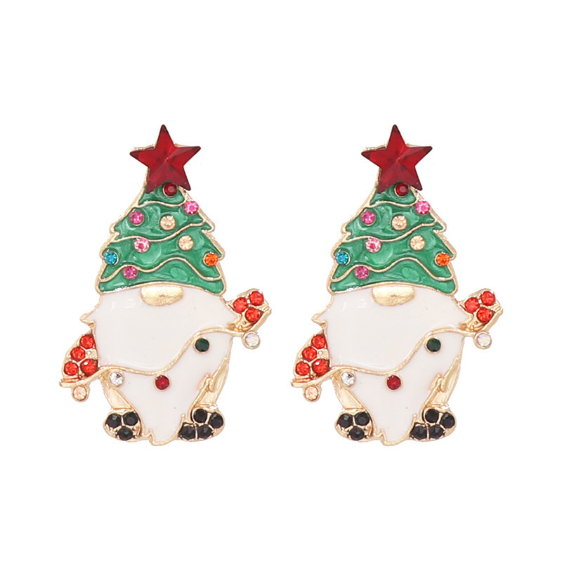 1 Pair Cute Christmas Tree Alloy Drop Earrings display picture 5