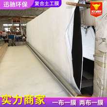 800g复合土工膜两布一膜河道护坡鱼塘防渗膜人工湖底防渗土工膜