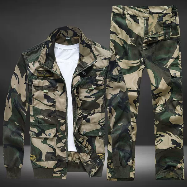Green Fan [Top + Pants] Nine Pockets