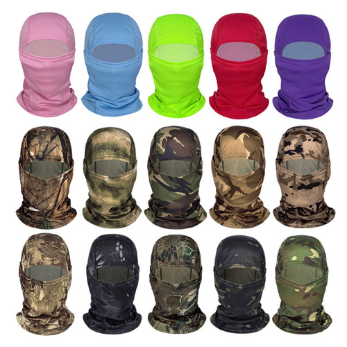 Outdoor Camouflage Head Cover Breathable Hiking Neck Gaiter Barracuda Hat Cycling Sun Protection Tactical Face Mask