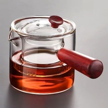 侧把玻璃煮茶壶耐高温玻璃过滤泡茶壶养生壶侧把壶煮茶器冲茶器KL