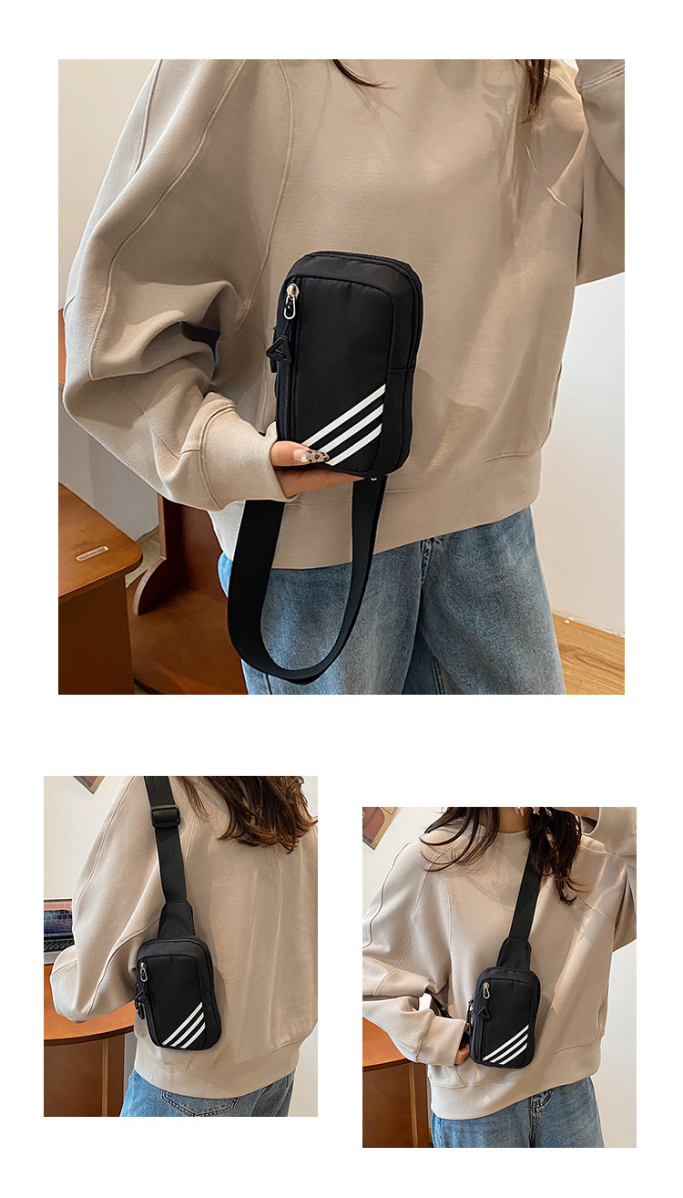Fashionable crossbody phone bag, niche chest bag, mini crossbody bag, casual Japanese sporty small bag, light and simple single-shoulder bag undefined