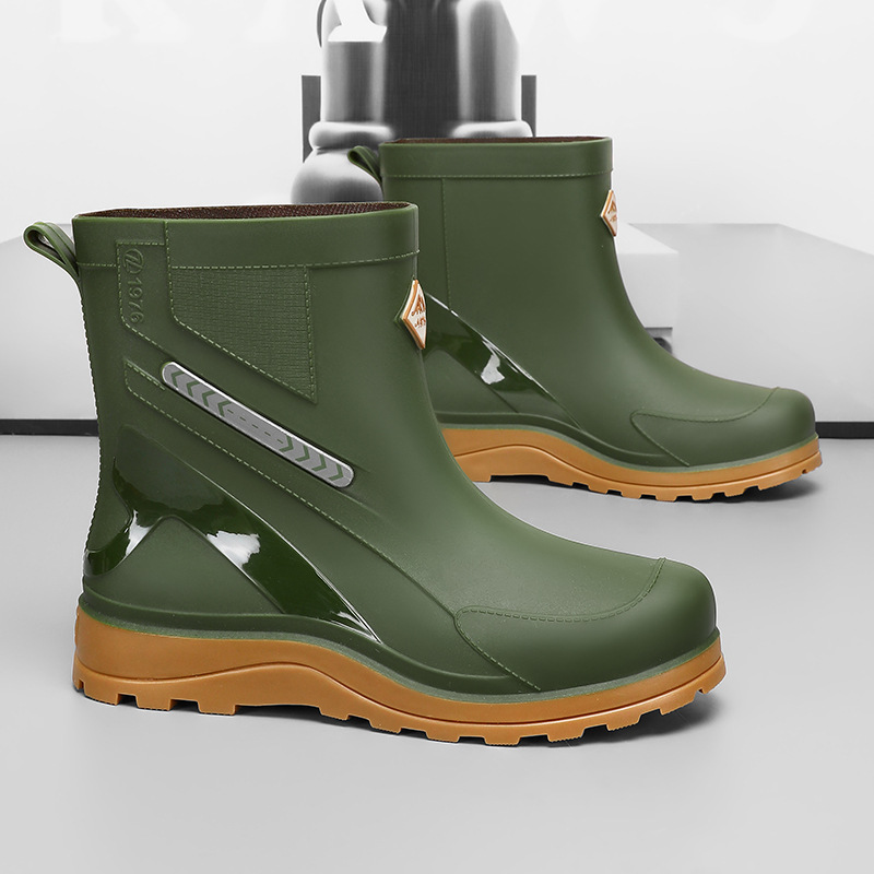 Botas de Lluvia de Tubo Medio para Hombre de PVC, Impermeable y Ligero, para Pesca y Cocina image 8