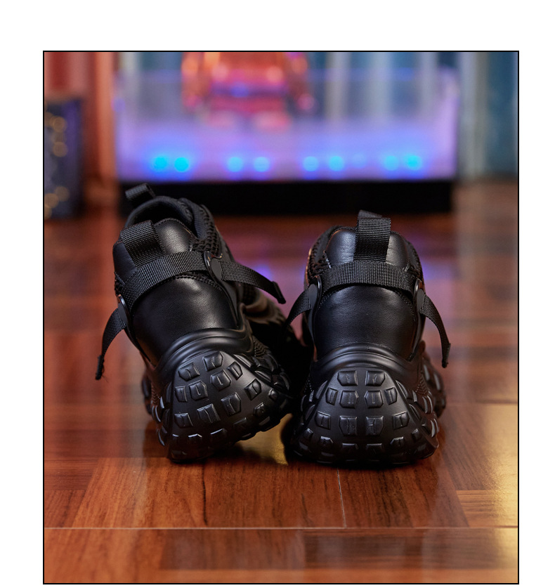 Giày sneaker nữ chunky đế dày độn cao, mặt lưới thoáng khí mùa hè thu — Màu be chi tiết 18