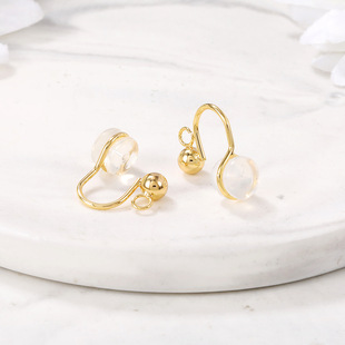 Factory wholesale Korean version of earrings handmade diy semi-finished jewelry accessories material metal ear clip ear buckle ear plug