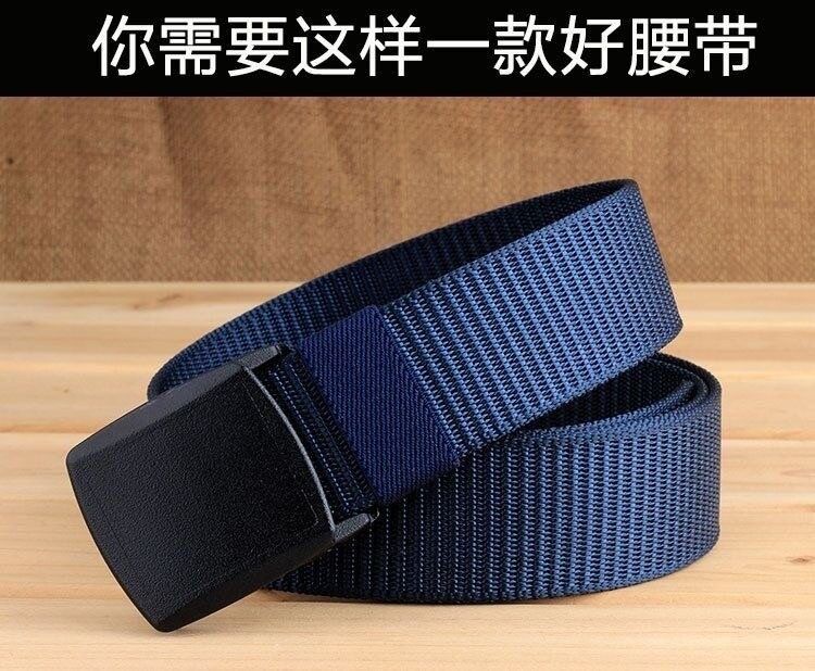 Men's Canvas Belt Student Military Training Sports Tactical Belt Outdoor Work Pants Versatile Thick Fabric Belt Cross-border Wholesale