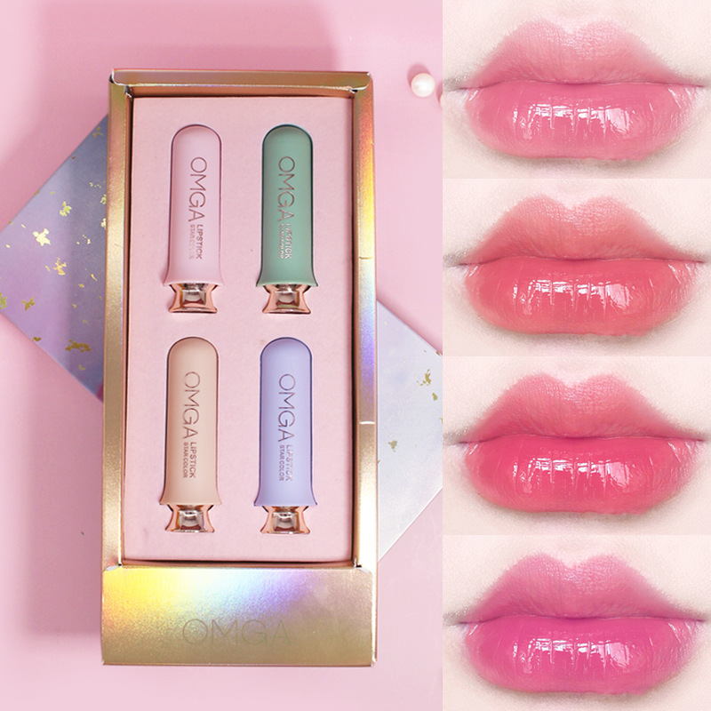 OMAG元气少女星彩变色口红四支装套装8010|ms