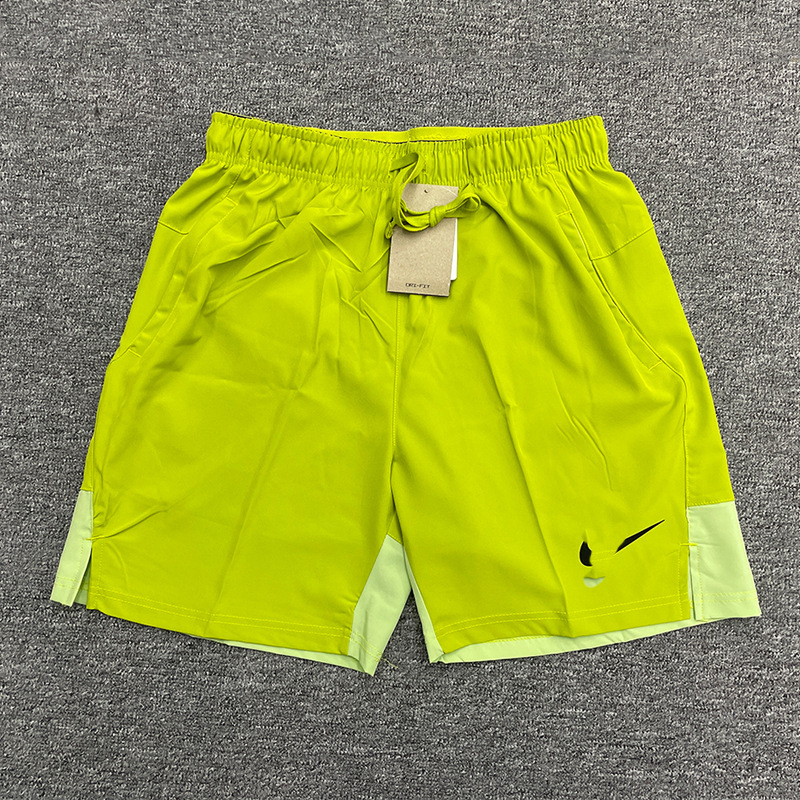 Thin Quick-Drying Shorts Woven Breathable Zipper Sports Slit Casual Breathable Fitness Loose Running Four-Point Foreign Trade