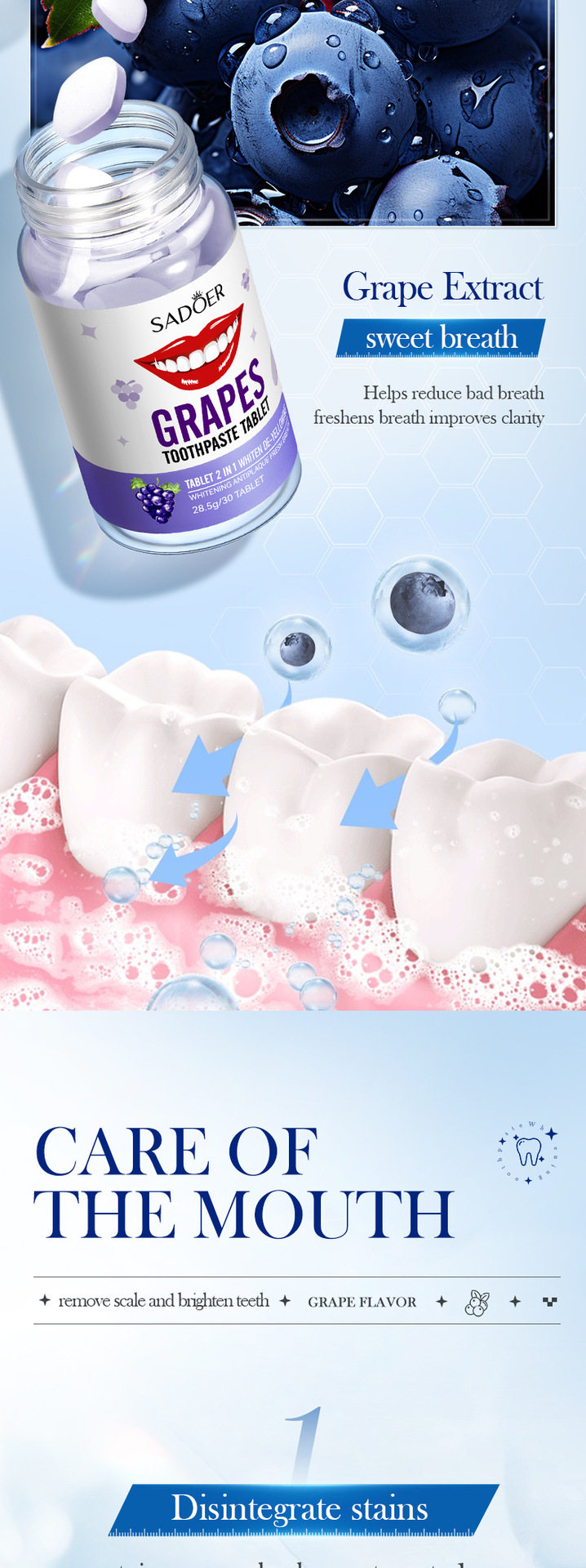 55g Weight Oral Care Products, Solid Toothpaste Personal Care Type Plastic Material Tooth stain removal Function Vocabulary Words/Name, Fruit, teeth Pattern Modern Style Style Oral Care Products Solid Toothpaste Tooth Stain Removal Vocabulary Words/Name Fruit Teeth Personal Care Bath & Shower 11