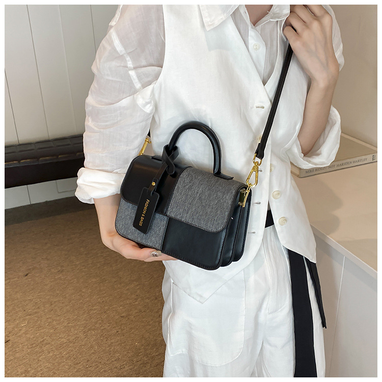 Maillard Splicing Handbag for Women 2024 New Style, with Unique Texture and a Stylish Crossbody Bag Design_voghion.com