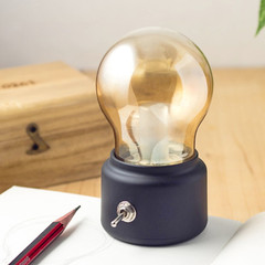 クリエイティブレトロレトロ英倫電球ランプ充電usb小夜灯ベッドの雰囲気灯キッチンキャビネット玄光小電灯