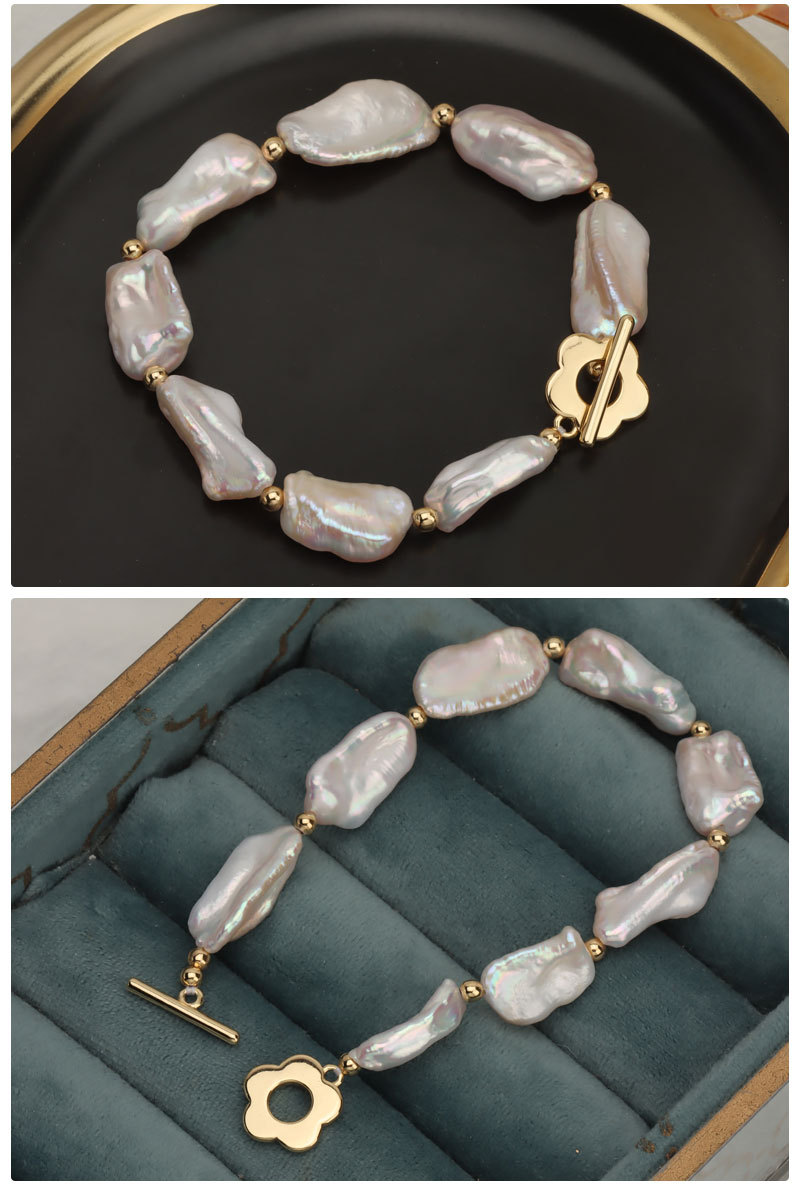 1 Piece Quantity Daily Occasion Sweet Irregular Flower Baroque Pearls Bracelets 1 Piece