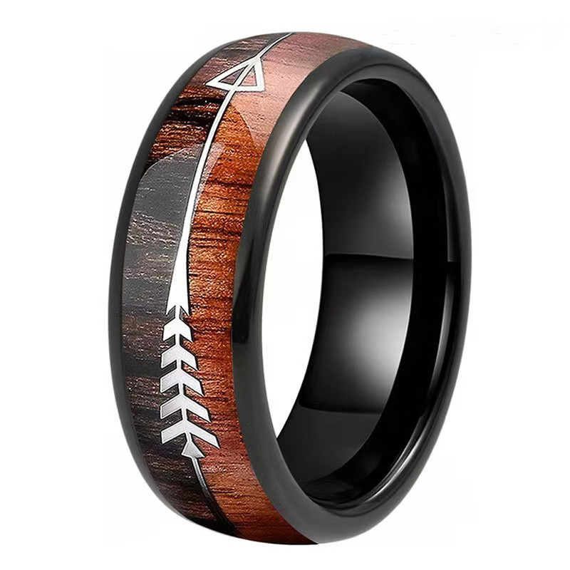 Holiday, Daily Occasion Titanium Steel Material Retro Vacation Color Block Titanium Steel Men's Rings Men Band Rings