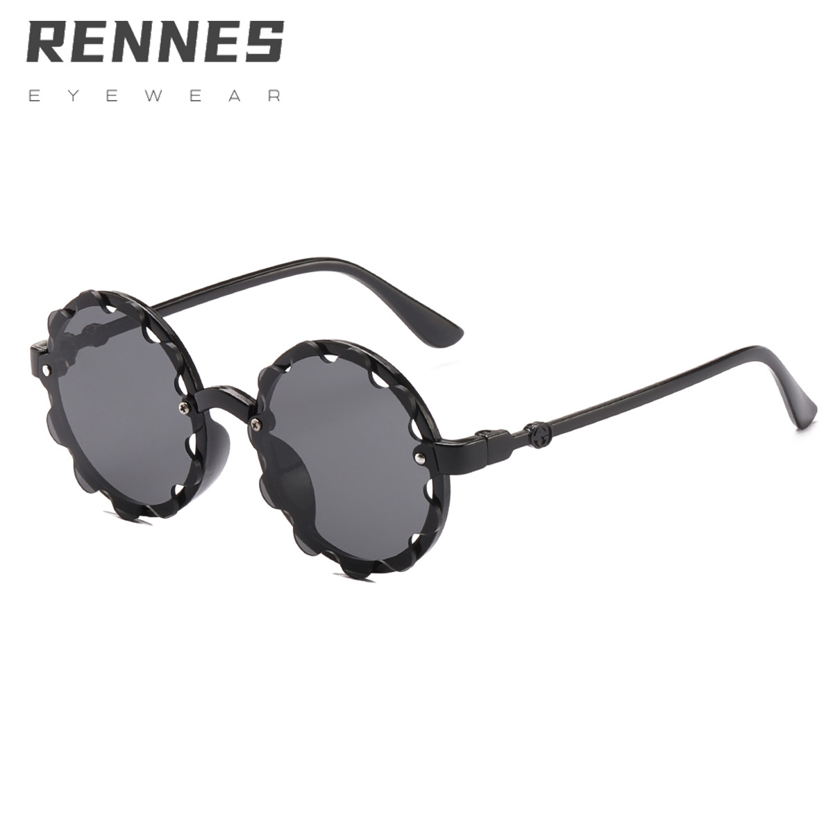 2021 nuevos niños ola océano gafas de sol moda irregular personalidad flor niños gafas de sol 8863