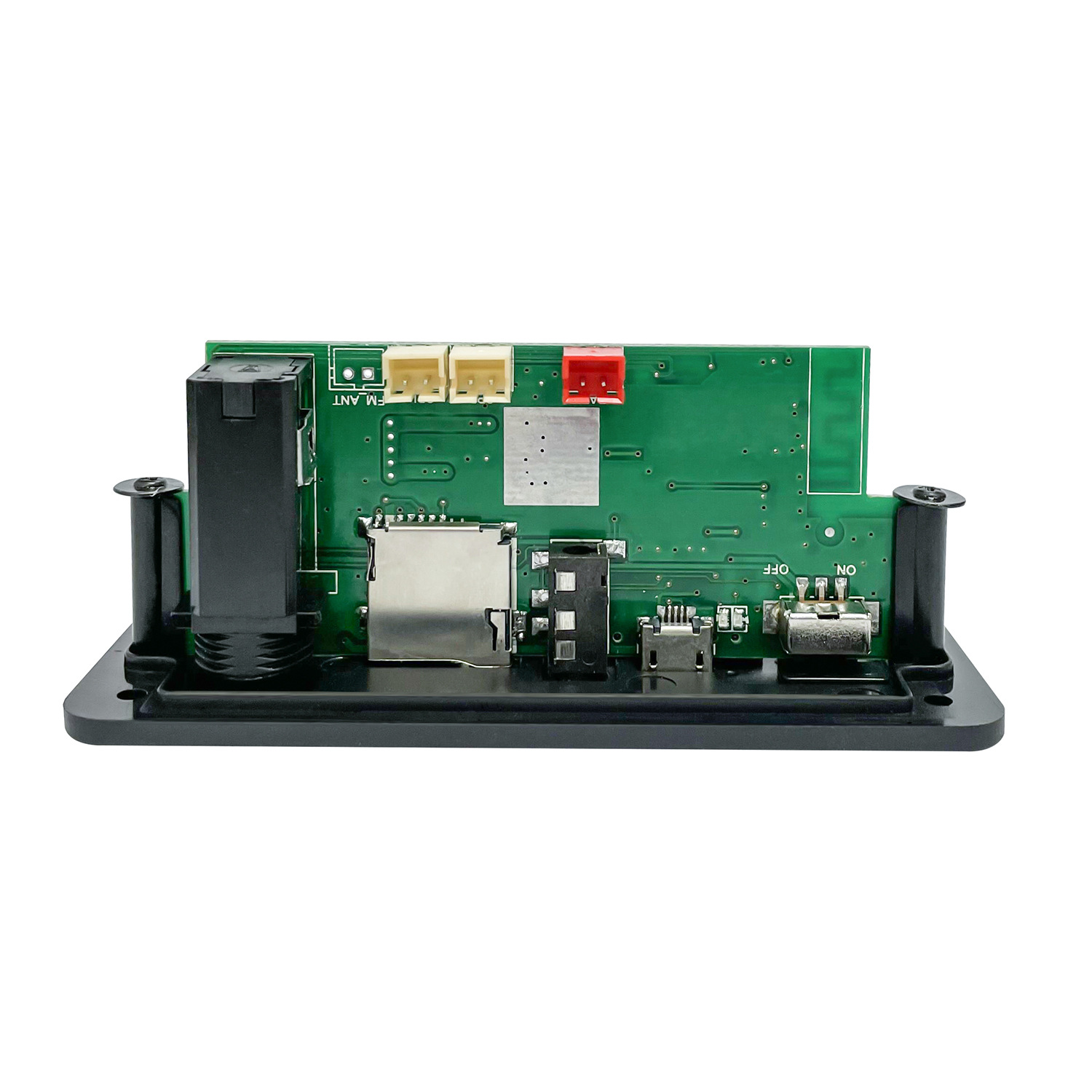 Tablero del decodificador de MP3 placa del amplificador Bluetooth con micrófono socket MIC amplificador bordo Módulo de decodificación recargable 3-5W