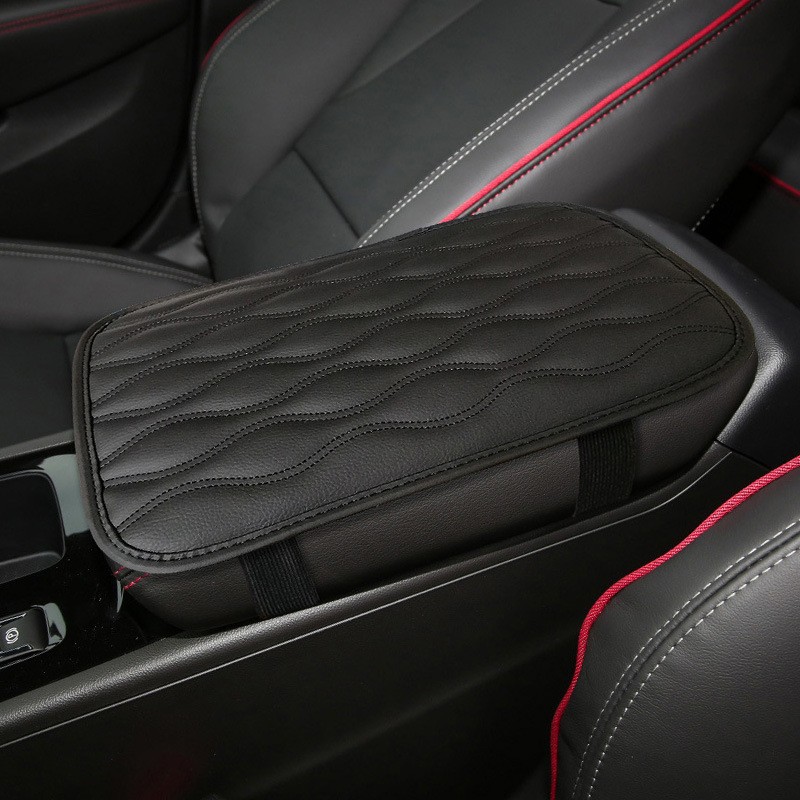 Universal – Armrest box pad Pad High-end Central - wave-pattern-square-pad-black