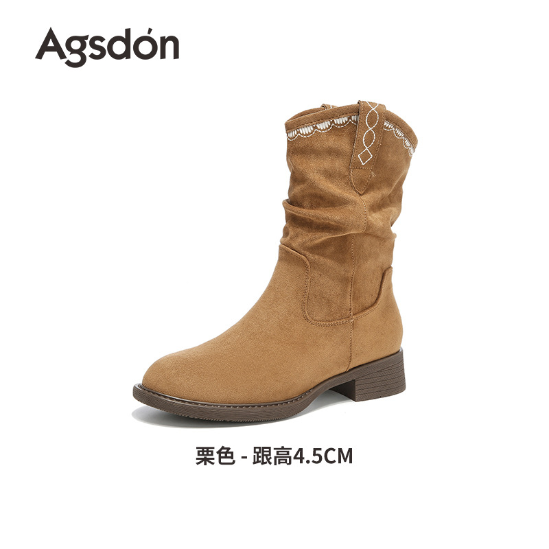 Botas Corto de Dengbocken 2026 nuevo otoño invierno grueso botas de pila Meilad Western retro botas Martin image 6