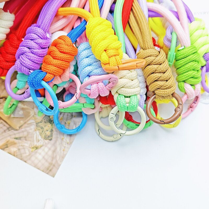 Cute Dopamine Short Phone Lanyard from Xiaohongshu, Dopamine Colorful Rope Keychain Lanyard Accessory