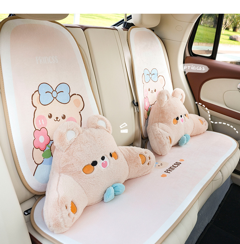 Confession Bear Car Seat Cushion Autumn and Winter Warm Anti-Slip Car Seat Cushion Cute Cartoon Car Seat Cover