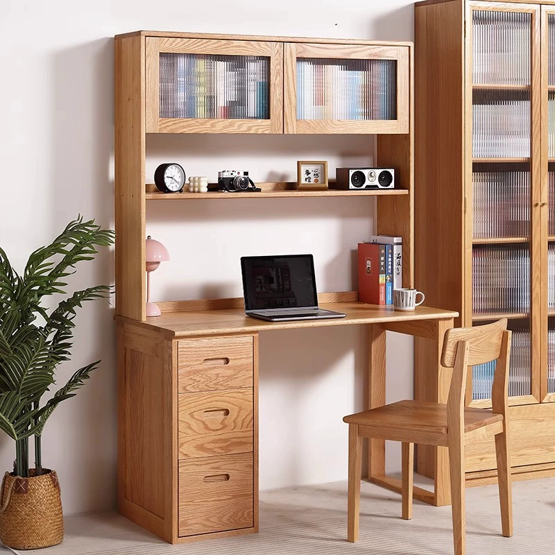 Красный дуб из чистого массива дерева скандинавский стол большой емкости комод компьютерный учебный стол