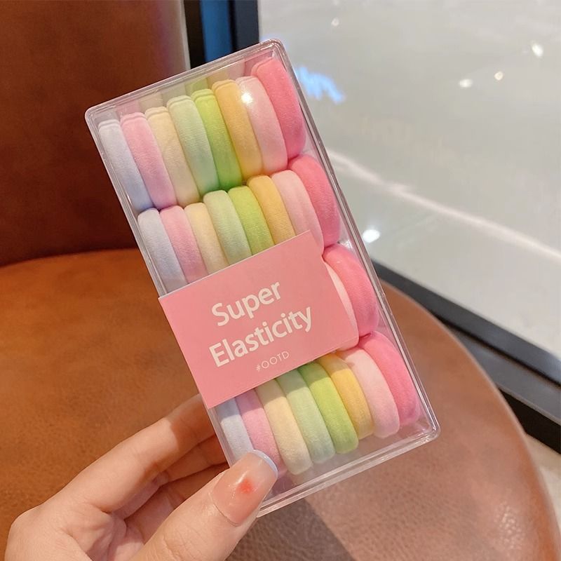Anillo de cabello para niños gran no dañando cabello para niñas de cabello de cola de caballo alta cuerda de encabezado de alta elasticidad correa de goma duradera para estudiantes