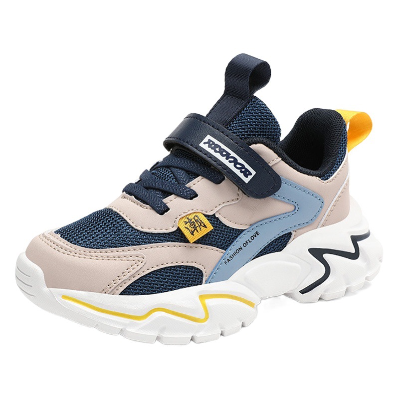 Zapatillas ligeras para niños de primaria y secundaria, nuevas zapatillas deportivas de malla para estudiantes de primaria, zapatos transpirables con suela blanda para niños de primavera 2024.