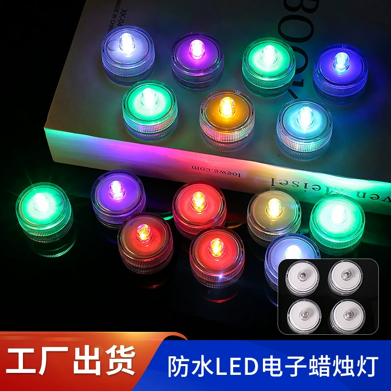 Круглый водонепроницаемый свет свечи светодиодный электронный свет свечи свет аквариум водолазный свет бар атмосферный свет