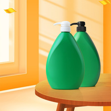 厂家批发1000ml二合一儿童洗发水沐浴露瓶HDPE扁形塑料洗衣液瓶