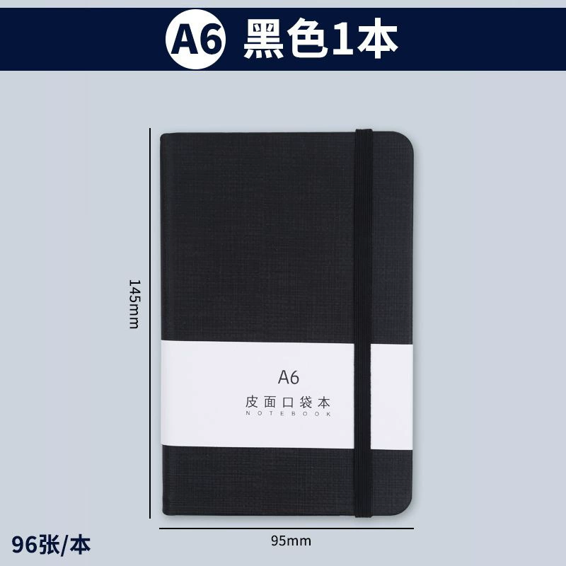 Portable Pocket Notebook A6/A7, Elastic Band Closure, Multi-Color Covers
