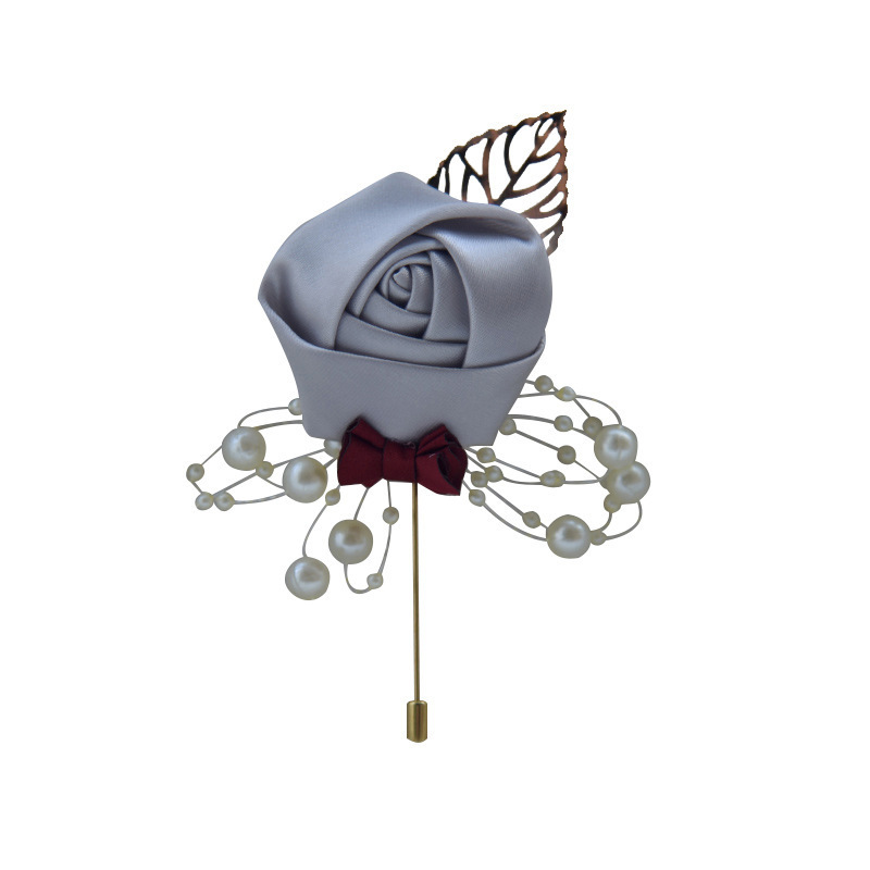 Broche al por mayor novio novia boda flor artificial ramillete broche flor artificial negocio fiesta suministros