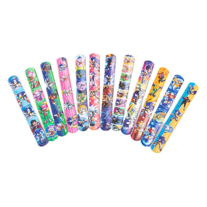 Nueva historieta Sonic raqueta anillo anime Sonic Snap anillo pulsera erizo juguete correa para la muñeca