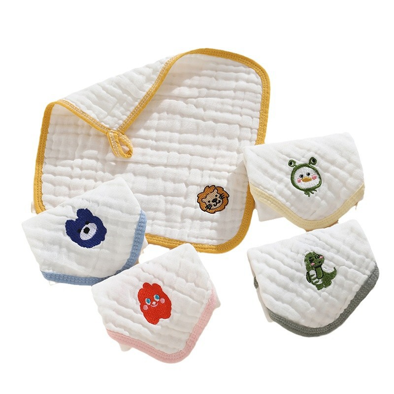 Antibacterial children's gauze cotton scarf