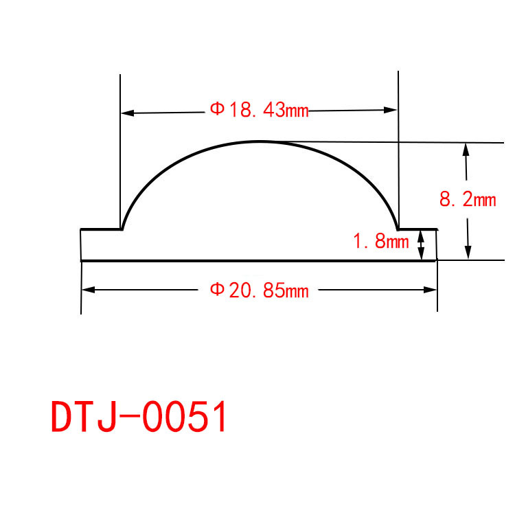 塑料透镜直径21mm 缩小镜 目镜 物镜射灯灯具投影聚焦镜平凸镜玩具镜聚光放大镜详情2