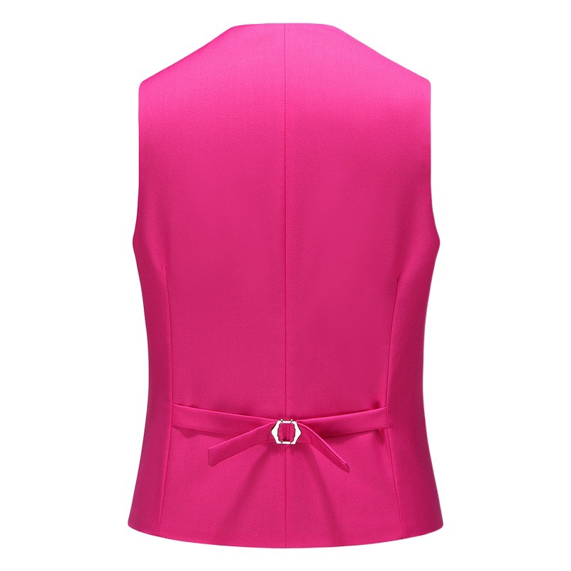 2021 Amazon foreign trade plus size men's slim-fit solid color suit vest fashion single row V-neck casual vest
