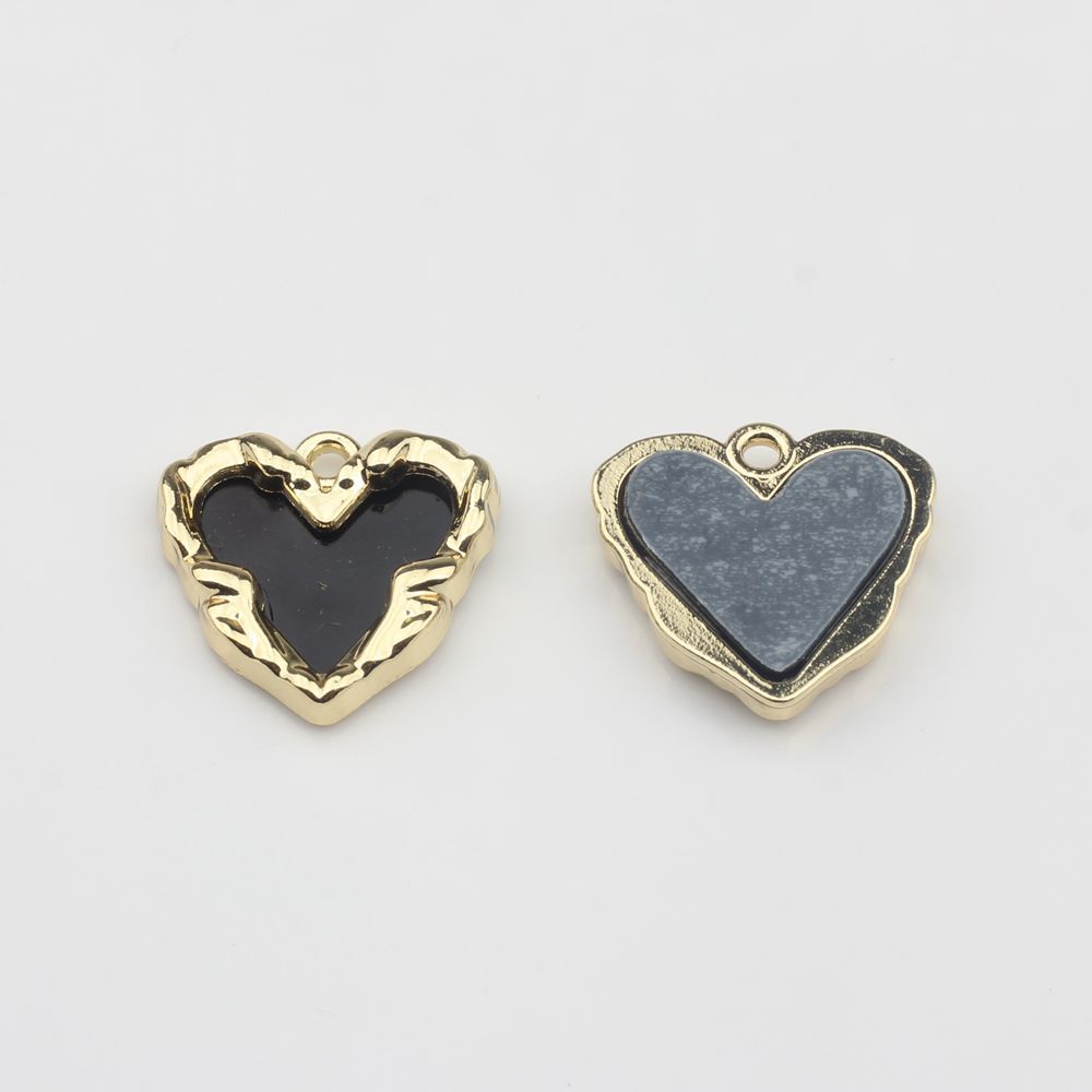 46g Weight Artificial Gemstones Inlay Material DIY Jewelry Accessories Classification 10 PCS/Package Quantity Zinc alloy Material Heart Shape Pattern Plating, Inlay Design Simple Style Style 10 PCS/Package Zinc Alloy Artificial Gemstones Heart Shape 4