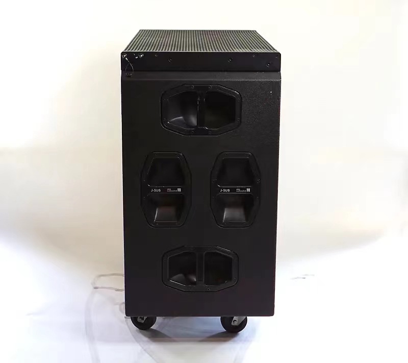 Tres 18 pulgadas profesionales de sonido de matriz lineal subwoofer profesional al aire libre de alta potencia de sonido de escenario sonido de rendimiento