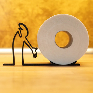 Cross-Border New Product Spare Toilet Paper Holder Normcore Line Toilet Paper Holder Decoration