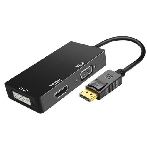 Lightning to HDMI VGA DVI Tri-in-One Adapter for Laptops High Definition Video Switcher