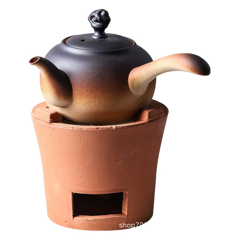 Углеродная плита Глина Старомодная красная грязь Маленькая пожарная угольная плита Бытовая чайная плита Чайник Окружающая плита Чай