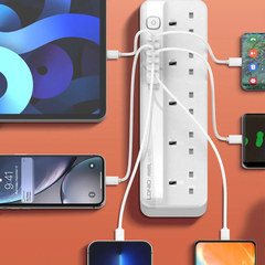 LDNIO Multi-function Power Strip 6-Outlet USB Phone Direct Charging 5-Outlet Universal Socket Rear Plug SC5614/SK569